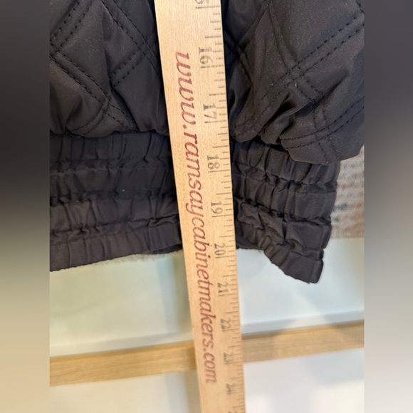 VTG Obermeyer Cropped Winter Coat Jacket Womens 8 Black Quilted Moto - Picture 11 of 12